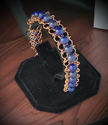 Lapis Lazuli with copper (custom order) $34