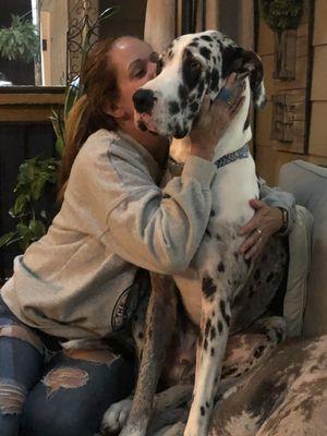 Shannon and Scout the Great Dane