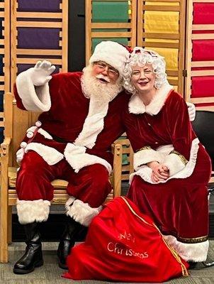 Santa & Mrs.Claus delights Students by making unexpected appearances at School events, Sharing festive Joy and creating memorable moments.