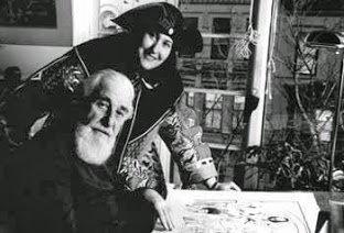 AL HIRSCHFELD & MARGO FEIDEN. HIRSCHFELD is SIGNING HIS GORGEOUS EDITION, The 100TH ANNIVERSARY OF CARNEGIE HALL.