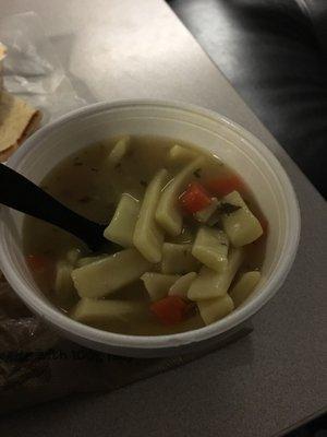 Delicious chicken noodle soup!