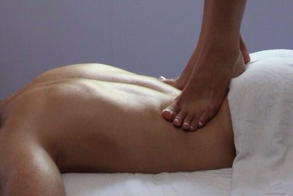 Walking on your back massage