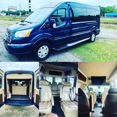 Seven passenger Luxury Ford transit van