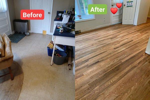 Before and After Hardwood Floor Pictures