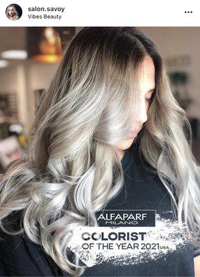 Silver balayage by Danielle