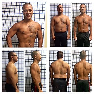 Before and after of Gary, who lost 54lbs with Matrix nutrition and training program!