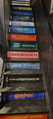 Book stairway to second level