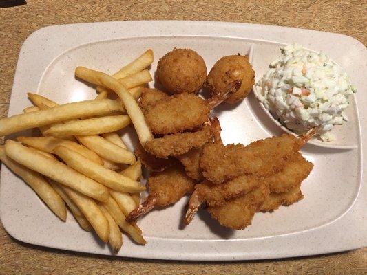 12pc shrimp combo with coleslaw and fries