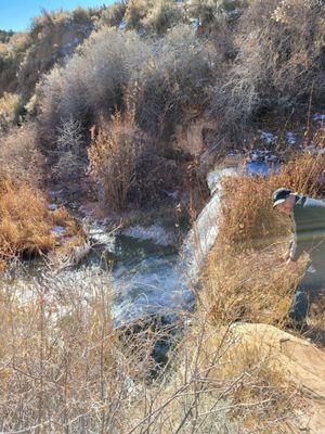 Ranch property waterfall