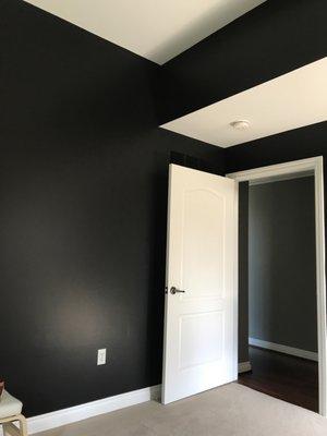 I am SO in LOVE with the paint color chosen for my bedroom!! Black magic!! It's HOT!!