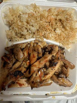 Chicken teriyaki plate~2 scoops of rice w/salad