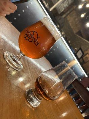 IPA and Jefferson's Rye whiskey