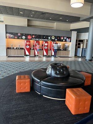 Lobby and freestyle soda machine