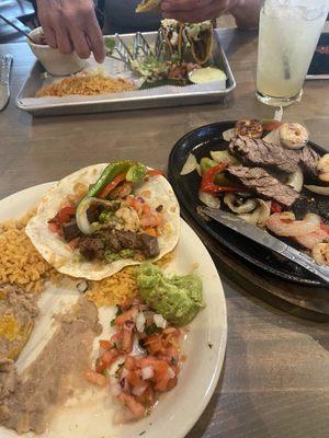 Fajitas and Brisket Tacos