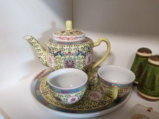 Our next waffle is this beautiful Asian tea set.