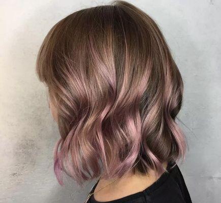 Rose gold balayage