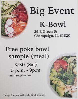 Come try our poke for FREE!