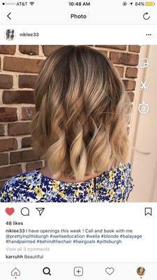 full balayage, cut, and style by nikki faulk!