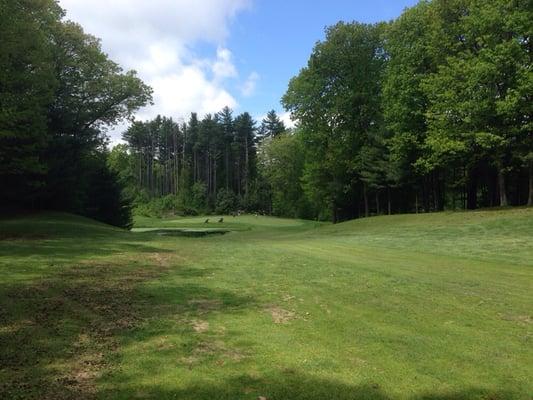 The approach angle on the 600+ yard par 5 tenth. Stay left to get a good shot at it.