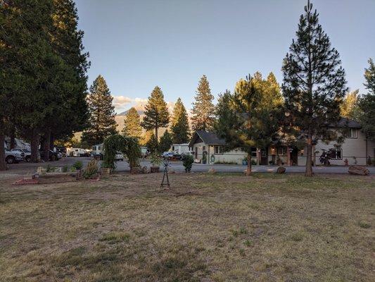 Campground with Mount Shasta in background