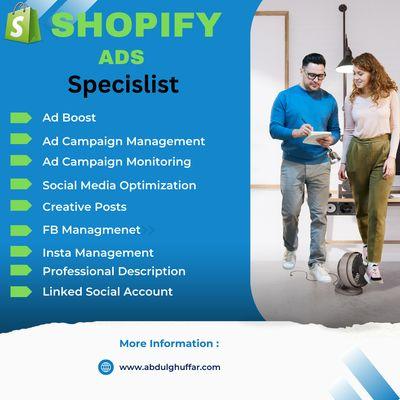 Shopify ADS Specislist 
#shopify #development #seo #ecommerce #them