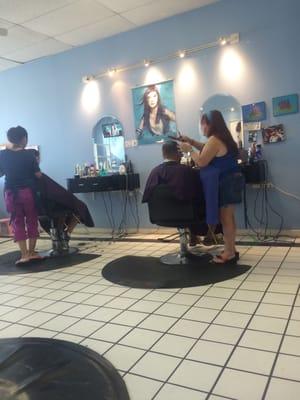 Them giving hair cuts