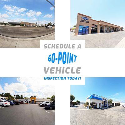 When was the last time you had a vehicle inspection? Call Us Today and schedule your next 60-point inspection