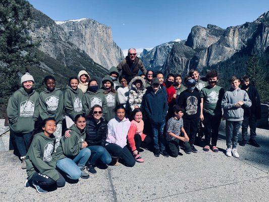 Students at Yosemite Outdoor Education Camp.