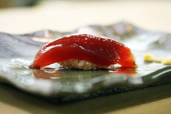 Maguro Zuke (Marinated Big Eye Tuna) from Hawaii
 aged 17 days