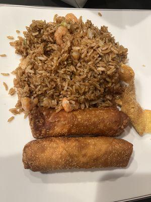 Egg rolls & shrimp fried rice