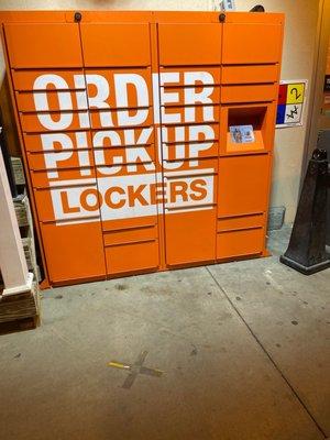 Pick up online orders in lockers outside!  Way Cool!