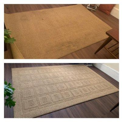 Rug cleaning ( before & after)