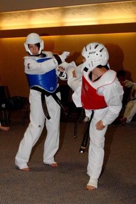 Sparring competition is a lot of fun, especially when you have a group of people to participate with you like those at Sunset.