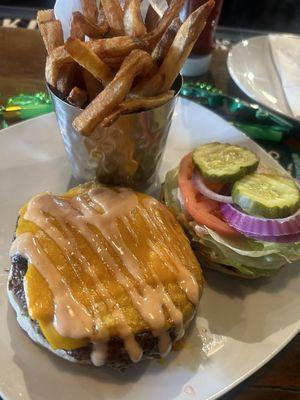 CheeseBurger and fries