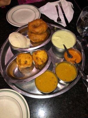 Aloo bonda and vada