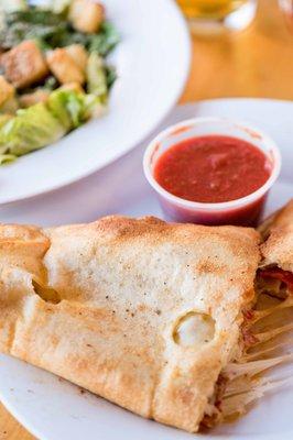 Sexy Pizza Calzone & salad