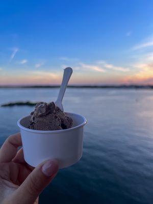 Gelato cart on the deck