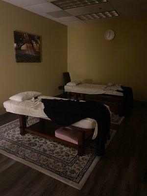 This is the couples massage area after we were finished. Nice and spacious and calming.