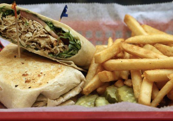 Chicken cheesesteak wrap!