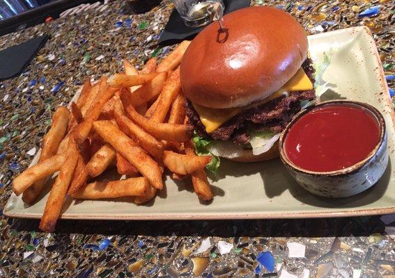 Excellent All American Burger & French fries!!  My favorite!!