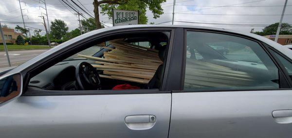 Loaded up the car.