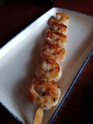 Grilled shrimp skewer.