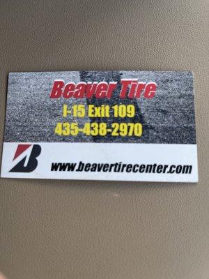 Beaver Tire Business Card