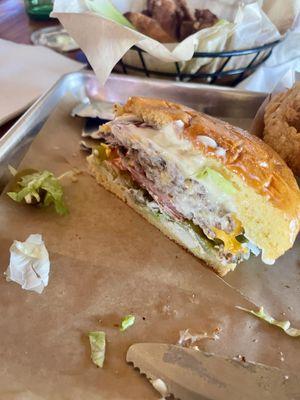 Jalapeño burger with extra mayo! Delicious