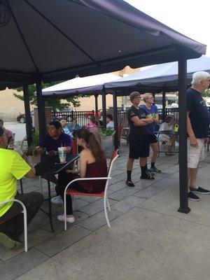 Awesome outdoor seating. Great spot for families to come for tasty ice cream! Drive thru also available!