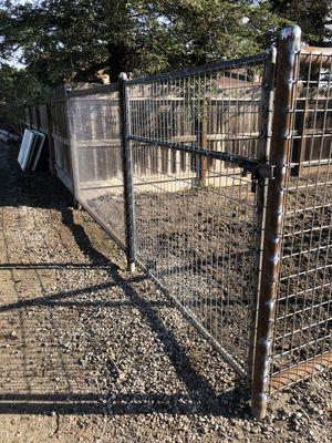 Oil pipe fence with 6 ft swing gate