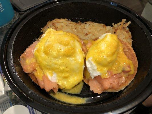 05/01/2021 - smoked salmon Benedict $12 w/ hash browns