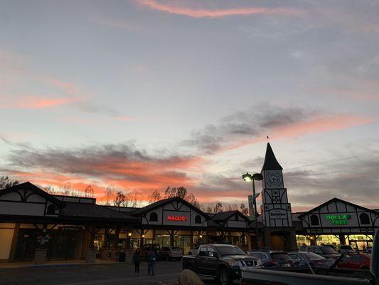 Beautiful sunset coming out of Maggio's!