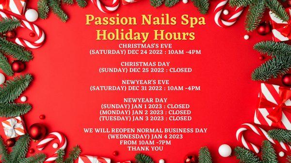 Holiday Hours