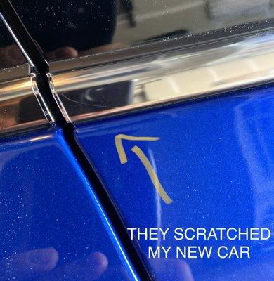 Scratch on my car from tint job